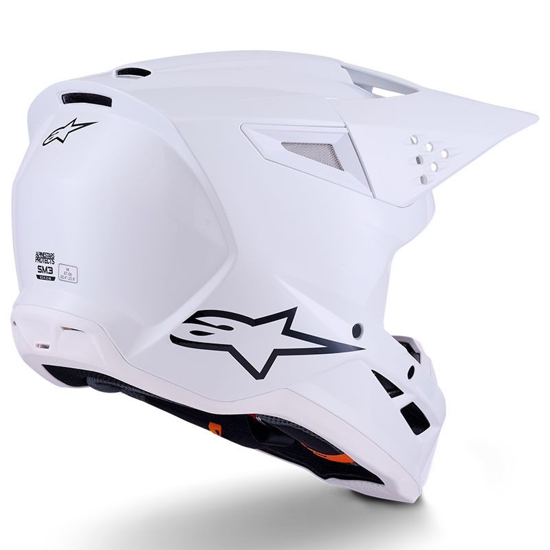 casque cross alpinestars sm3 2026 solid blanc brillant