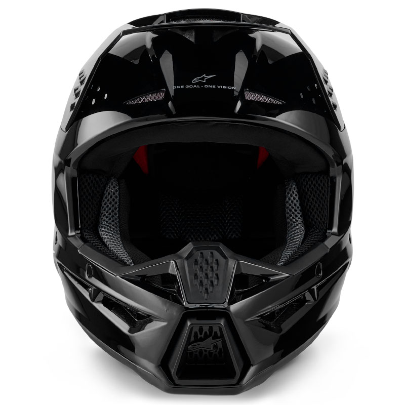 casque cross alpinestars sm3 2026 solid noir brillant enduro