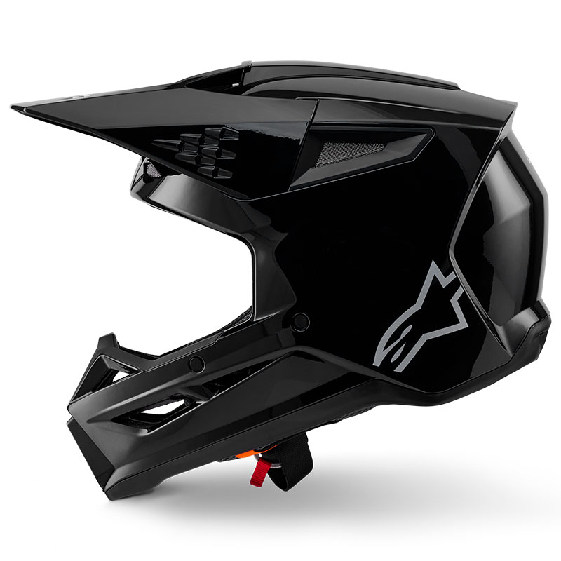 casque cross alpinestars sm3 2026 solid noir brillant fxmotors