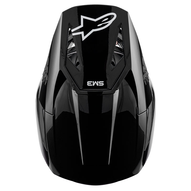 casque cross alpinestars sm3 2026 solid noir brillant trail