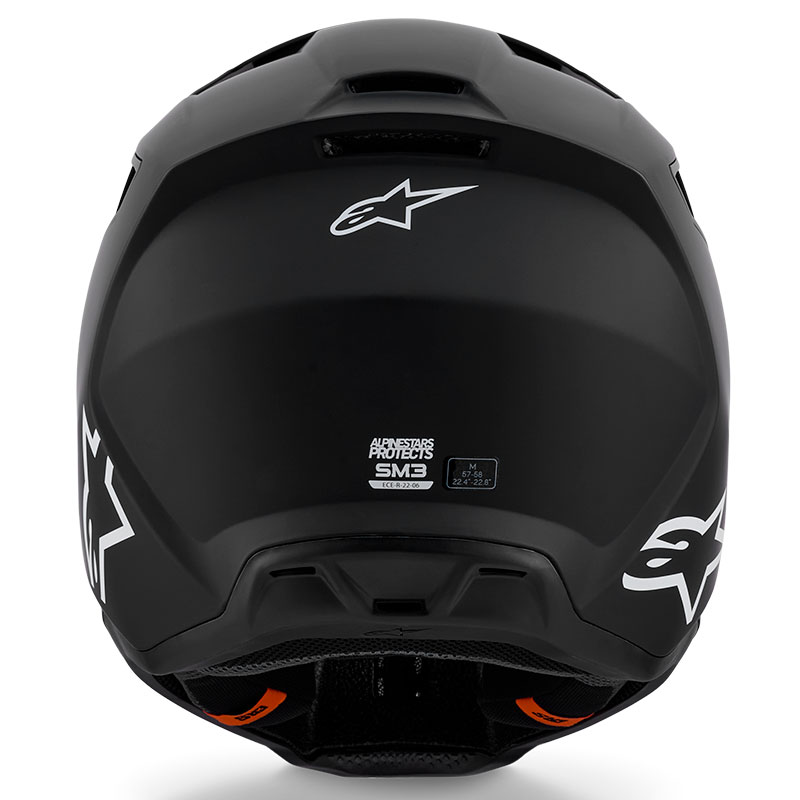 casque cross alpinestars sm3 2026 solid noir mat offroad