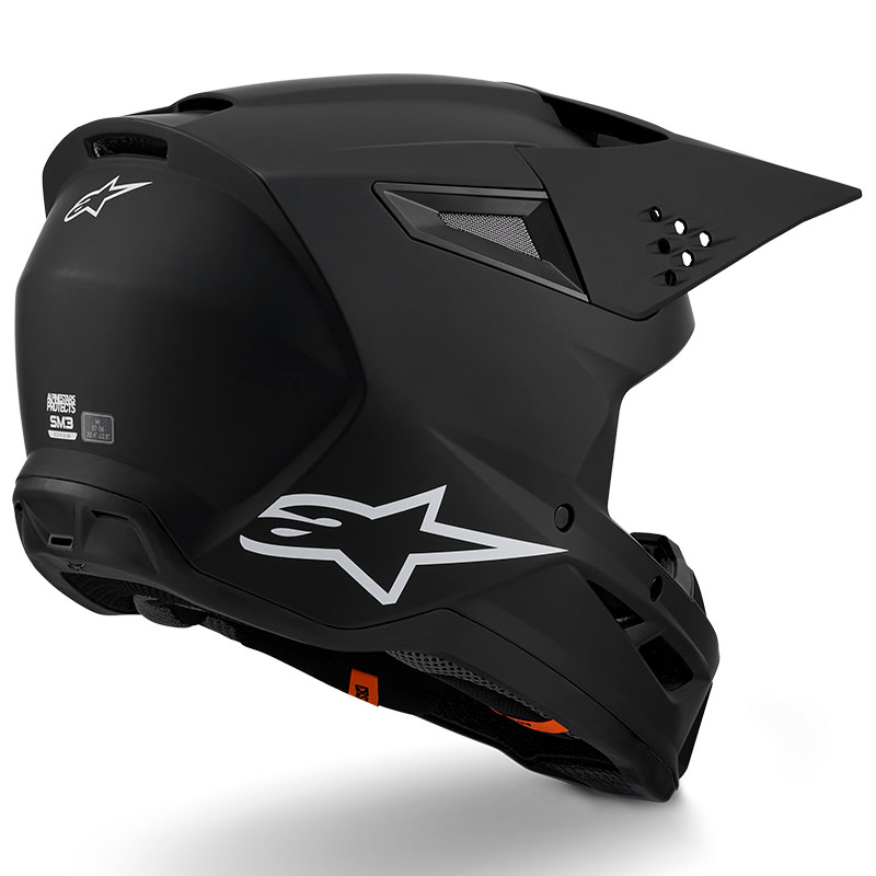 casque cross alpinestars sm3 2026 solid noir mat