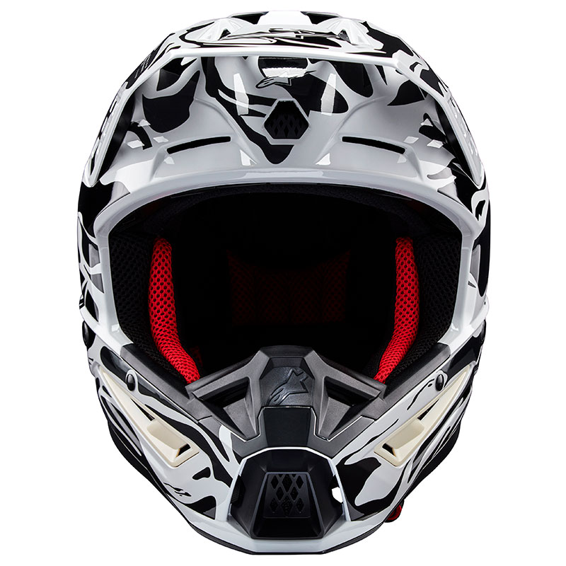 casque cross alpinestars sm5 2026 mineral black white fxmotors