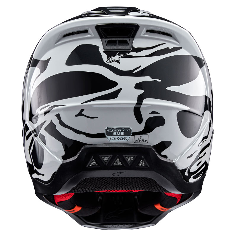 casque cross alpinestars sm5 2026 mineral black white trail