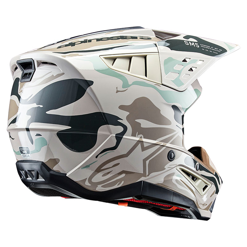 casque cross alpinestars sm5 2026 mineral marron enduro