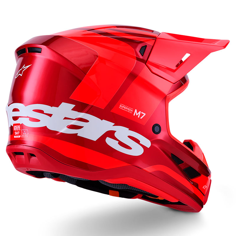 casque cross alpinestars sm7 2026 core rouge enduro