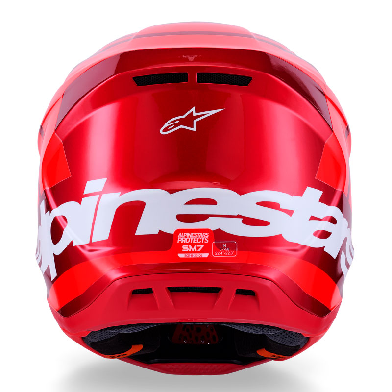 casque cross alpinestars sm7 2026 core rouge offroad