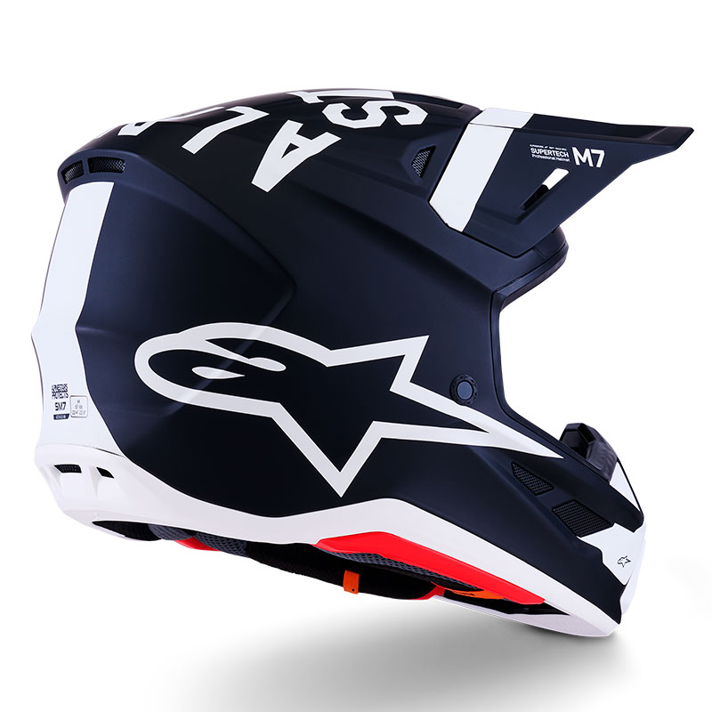 casque cross alpinestars sm7 2026 dasher noir blanc enduro
