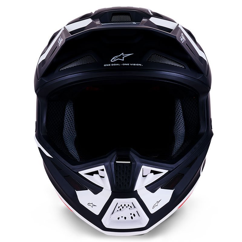 casque cross alpinestars sm7 2026 dasher noir blanc motocross