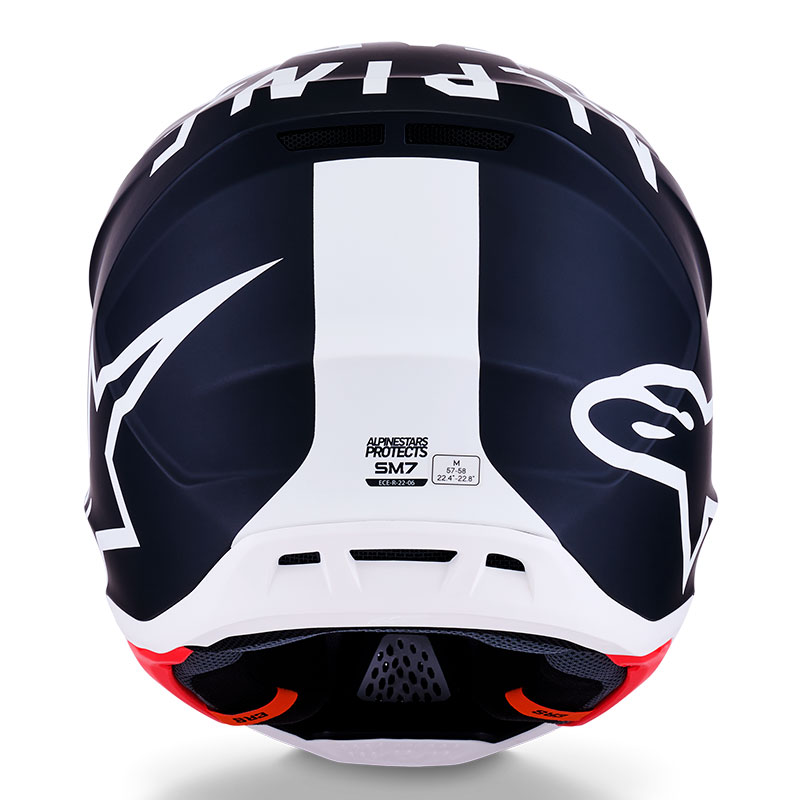 casque cross alpinestars sm7 2026 dasher noir blanc offroad