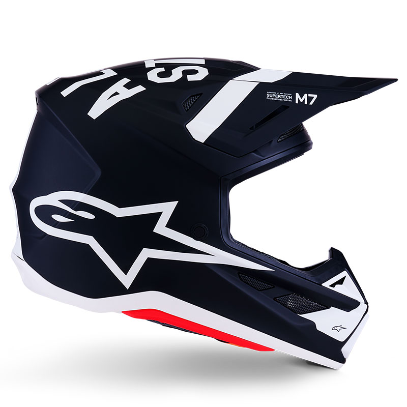 casque cross alpinestars sm7 2026 dasher noir blanc supercross