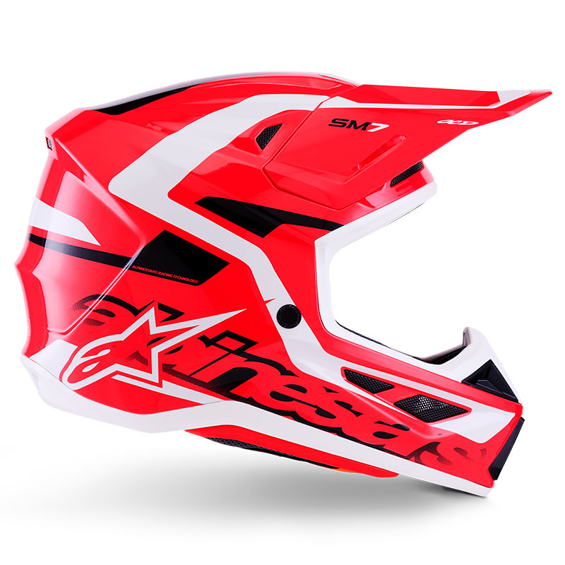 casque cross alpinestars sm7 2026 deed rouge blanc supercross