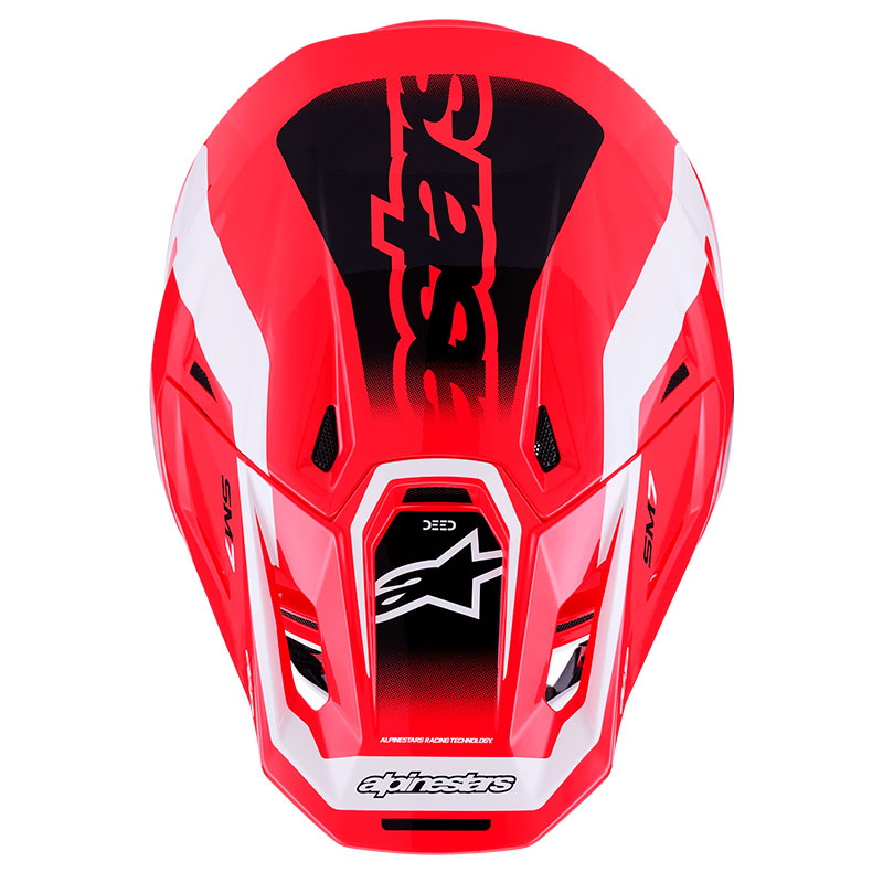 casque cross alpinestars sm7 2026 deed rouge blanc trail