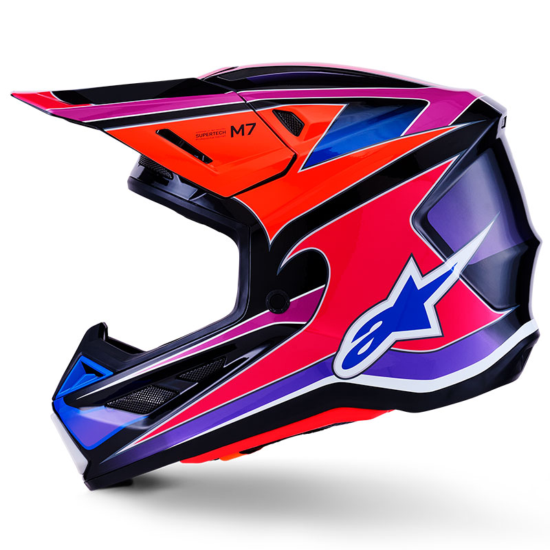 casque cross alpinestars sm7 2026 fuse noir violet fxmotors