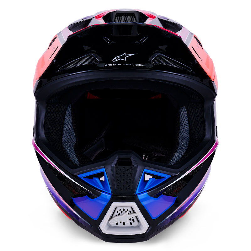 casque cross alpinestars sm7 2026 fuse noir violet motocross