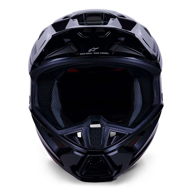 casque cross alpinestars sm7 2026 solid black motocross