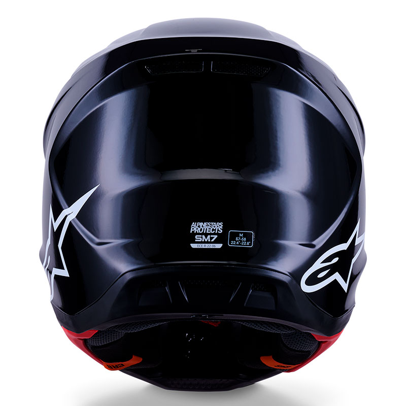 casque cross alpinestars sm7 2026 solid black offroad