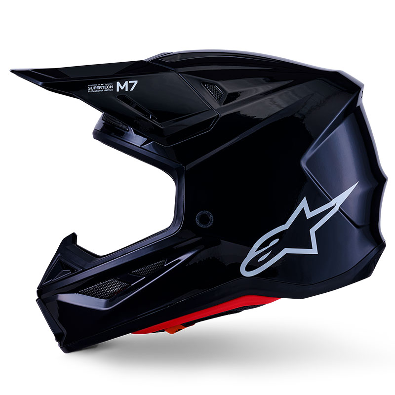 casque cross alpinestars sm7 2026 solid black supercross