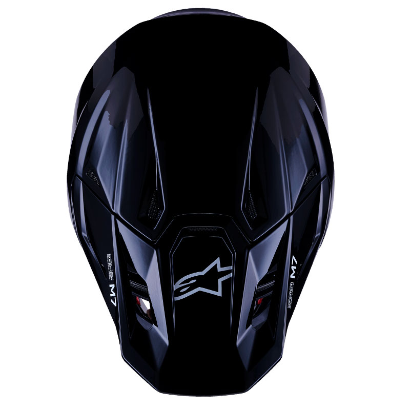 casque cross alpinestars sm7 2026 solid black trail