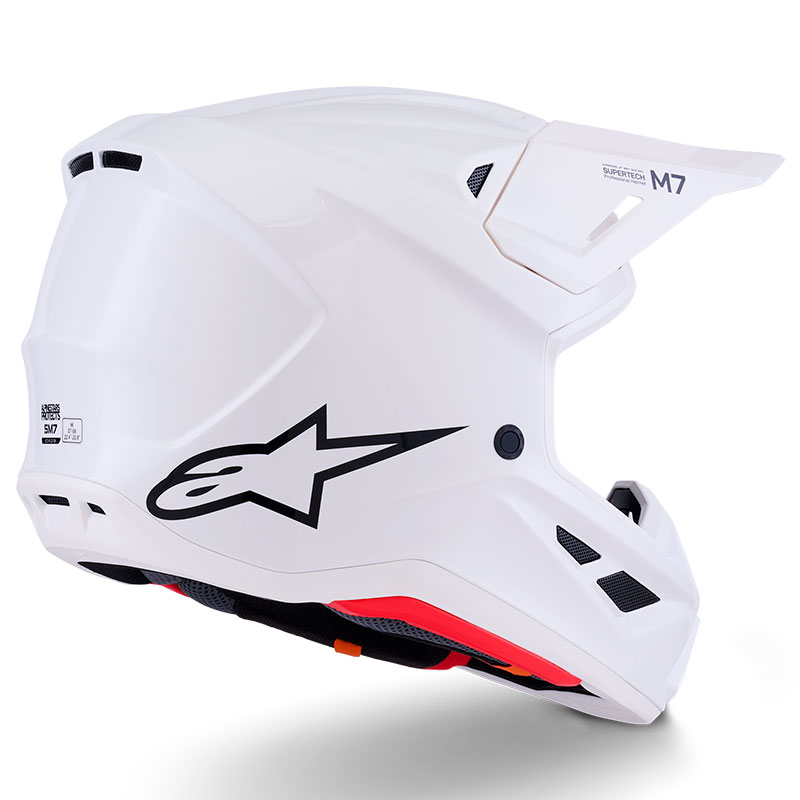 casque cross alpinestars sm7 2026 solid white enduro