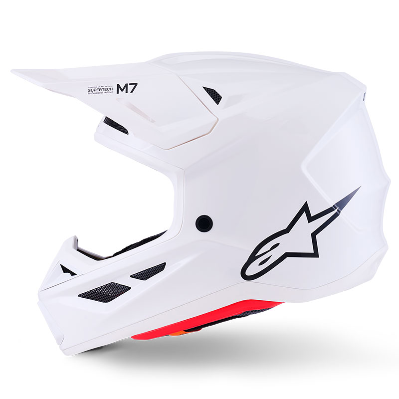 casque cross alpinestars sm7 2026 solid white fxmotors