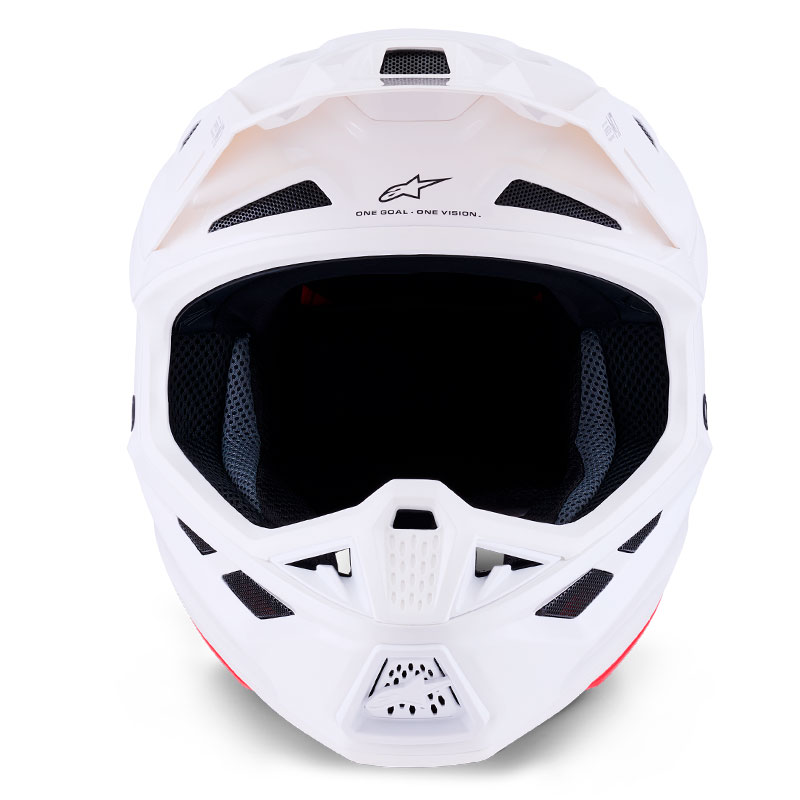 casque cross alpinestars sm7 2026 solid white motocross