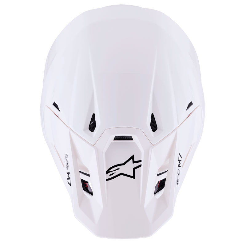 casque cross alpinestars sm7 2026 solid white trail