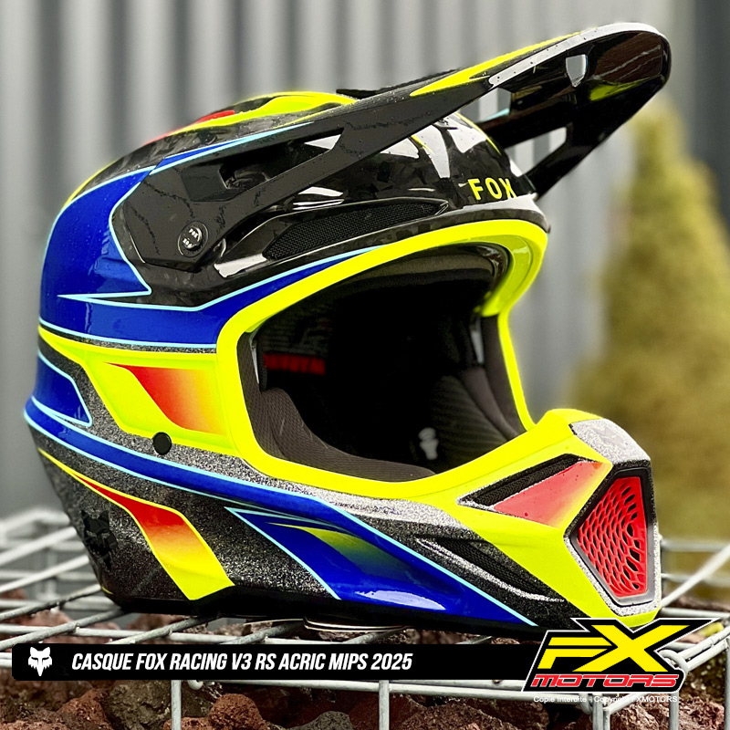 casque cross fox v3 rs acric mips 2025 supercross