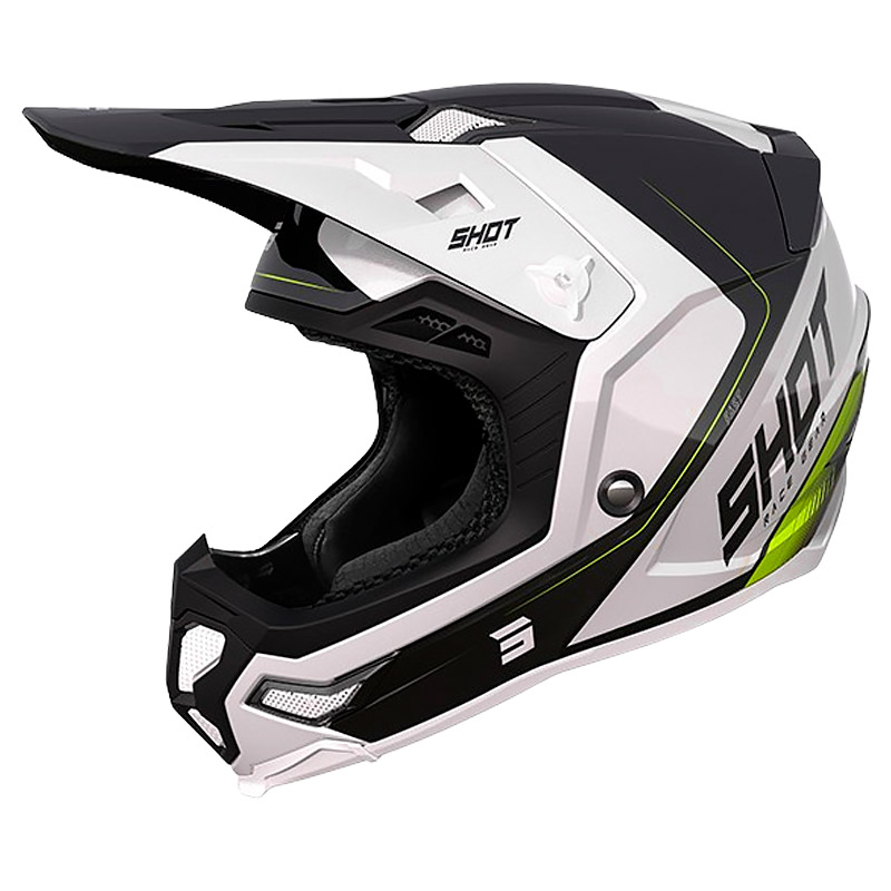 casque cross shot fast 2023 noir blanc moto