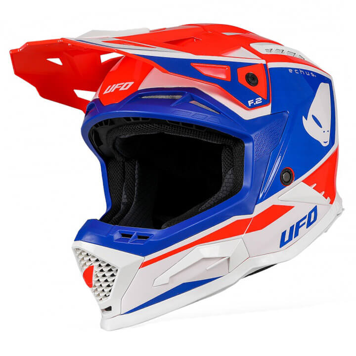 casque cross ufo echus bleu rouge 24 motocross