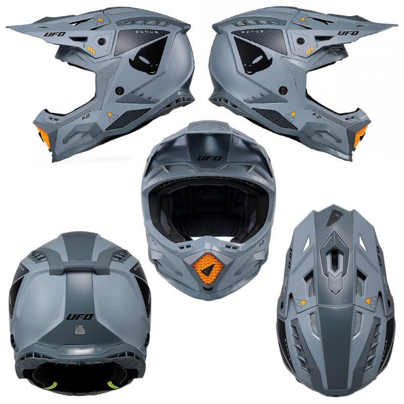 casque cross ufo echus gris 24 enduro