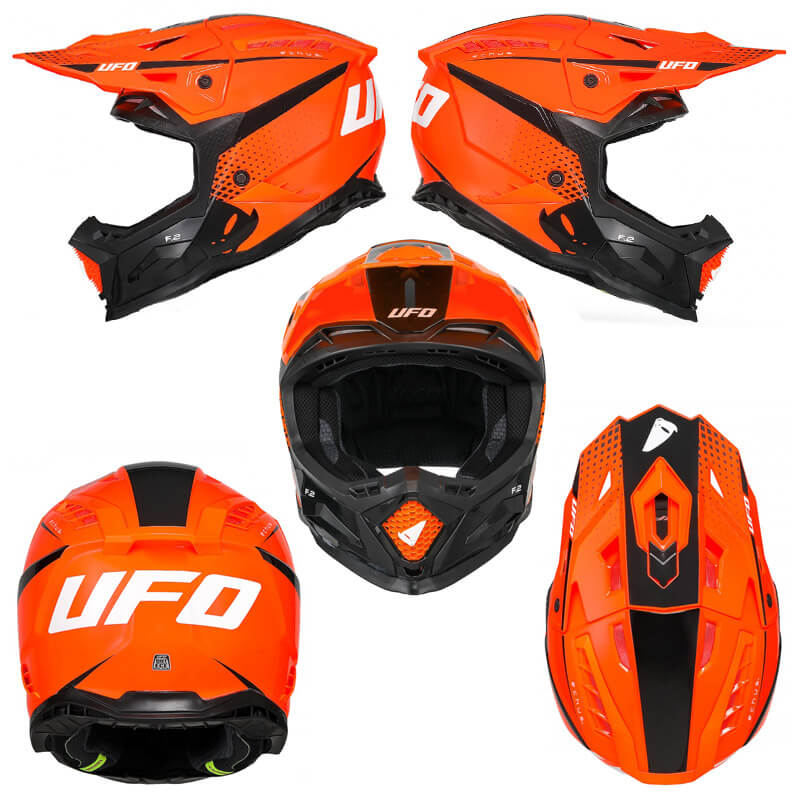 casque cross ufo echus orange noir 24 enduro