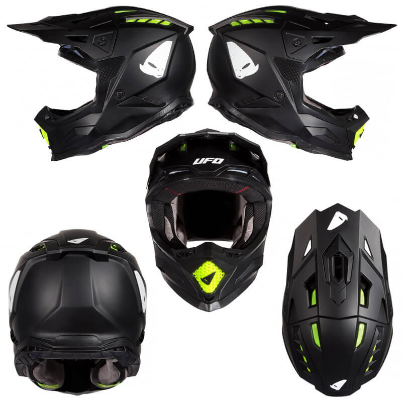 casque cross ufo echus uni noir enduro