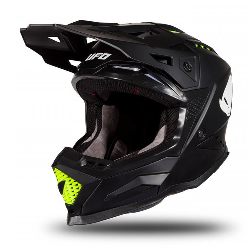 casque cross ufo echus uni noir motocross