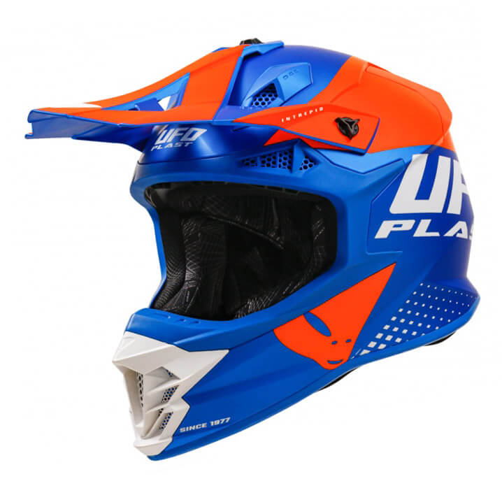 casque cross ufo intrepid beu orange mat 2024 cross