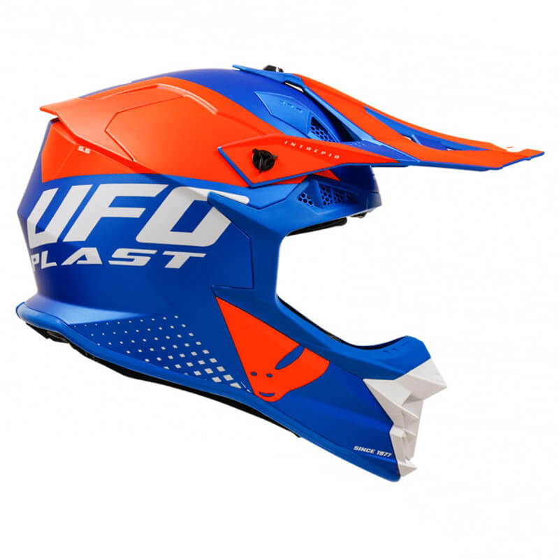 casque cross ufo intrepid beu rouge mat 2024 enduro