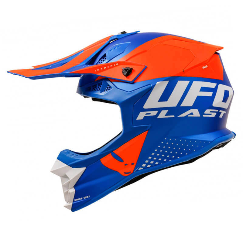 casque cross ufo intrepid beu rouge mat 2024