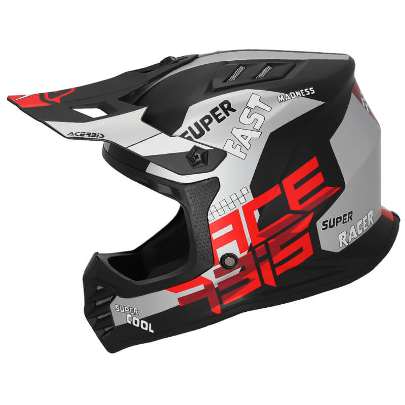 casque enfant acerbis profile noir rouge 2024