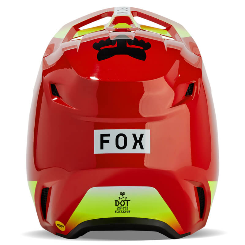 casque enfant fox racing v1 ballast rouge 2024 tt