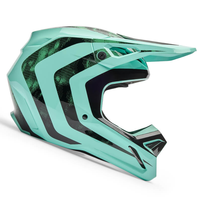 casque enfant fox racing v1 kairos turquoise