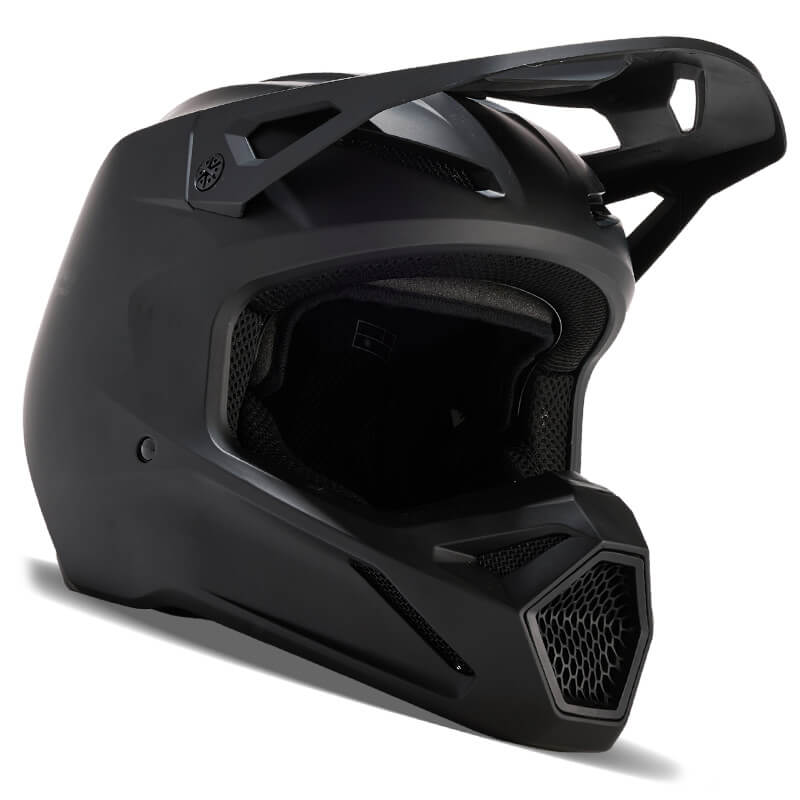 casque enfant fox racing v1 noir mat 2024 cross