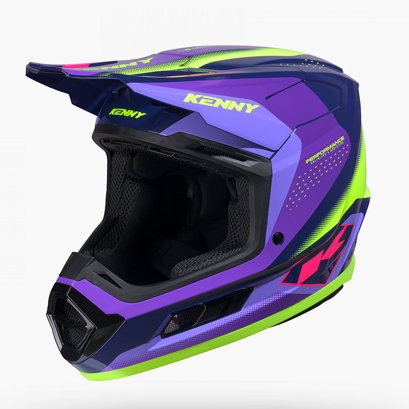 casque enfant kenny performance graphic racing purple 1