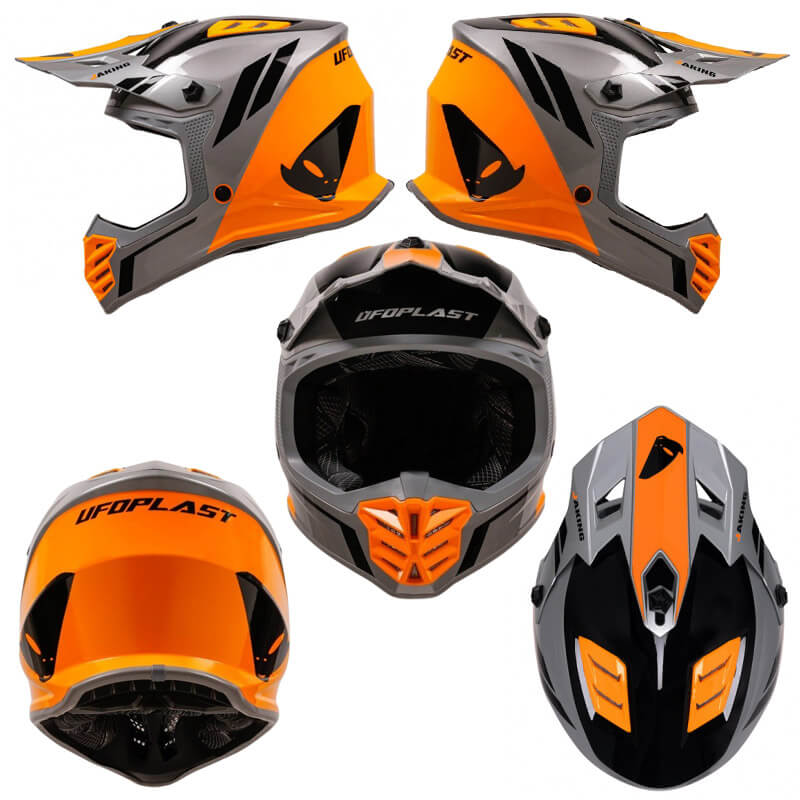 casque enfant ufo korey gris orange 2024 cross