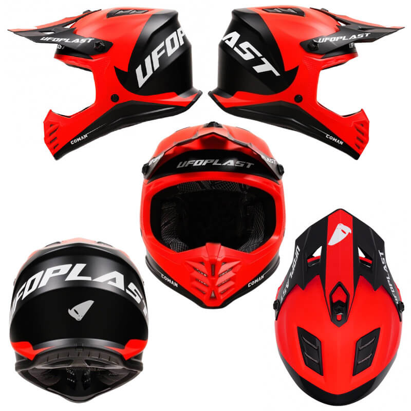 casque enfant ufo korey rouge noir 2024 cross