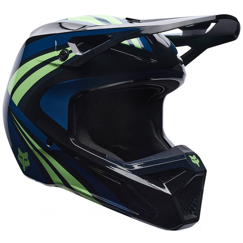 casque fox racing draft bleu 27 cross