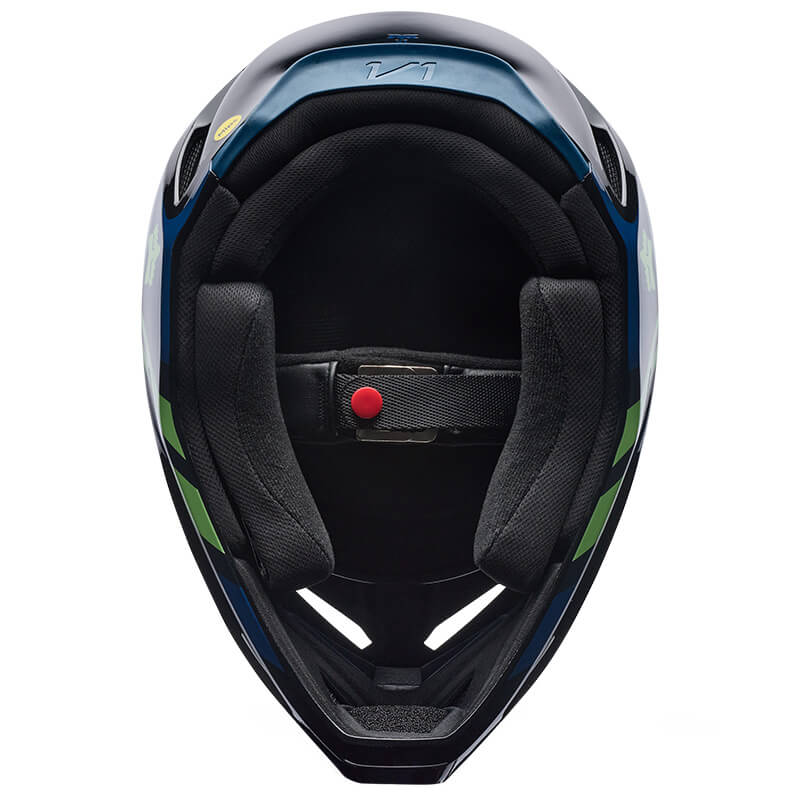 casque fox racing draft bleu 27 sx