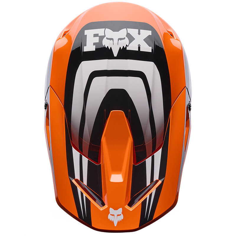 casque fox racing draft orange 27 mx
