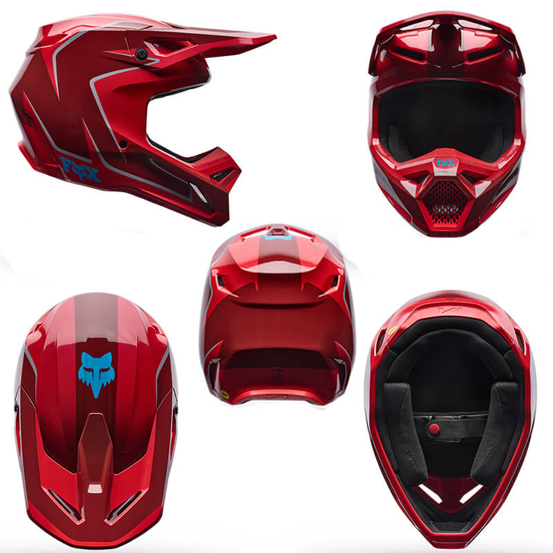 casque fox racing raid rouge 27 mx