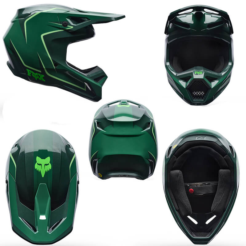 casque fox racing raid vert 27 mx