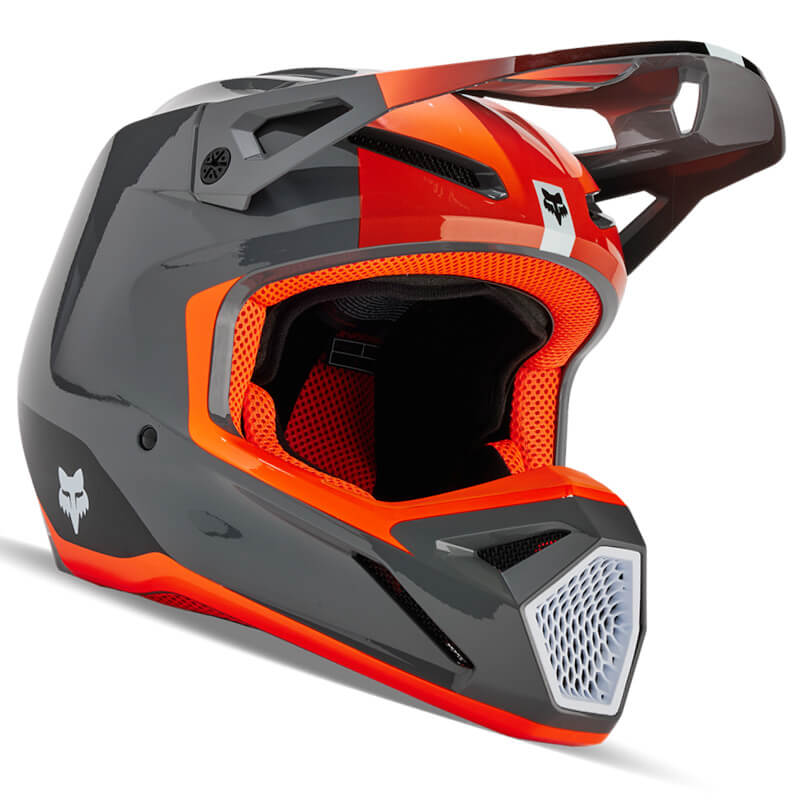 casque fox racing v1 ballast gris 2024 cross